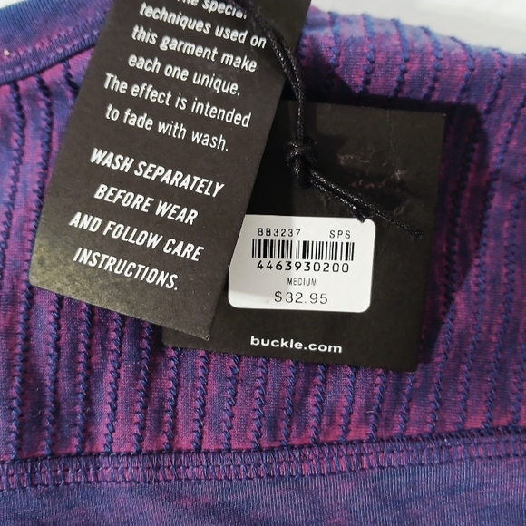 Buckle Short Sleeve Tees - Purple, Blue, Green - Picture 9 of 9